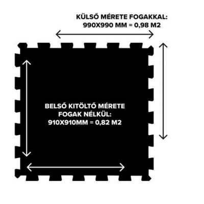 Puzzle home-15 gumilap fekete (15x990x990mm)